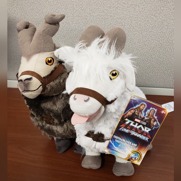 NWT Toothgnasher and Toothgrinder Plush Goat Set – Thor: Love and Thunder - Picture 5 of 5